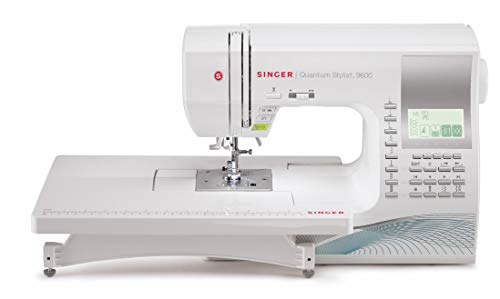 SINGER | Quantum Stylist 9960 Computerized Portable Sewing Machine with 600-Stitches, Electronic Auto Pilot Mode, Extension Table and Bonus Accessories, Perfect for Customizing Projects