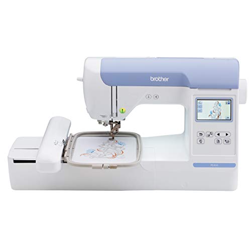 Brother PE800 Embroidery Machine, 138 Built-in Designs, 5' x 7' Hoop Area, Large 3.2' LCD Touchscreen, USB Port, 11 Font Styles