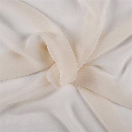 Cream Silk Chiffon, Fabric By the Yard