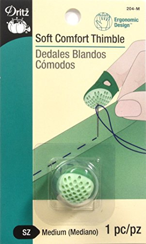 Dritz 204-M Soft Comfort Thimble, Size Medium,Green
