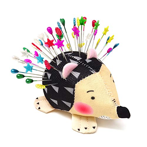 Honbay Cute Hedgehog Shape Pin Cushion Fabric Pin Holder for Sewing or DIY Crafts